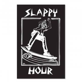 Black Label Slappy Hour Possessed To Slap Sticker - Black 2.5" x 4"
