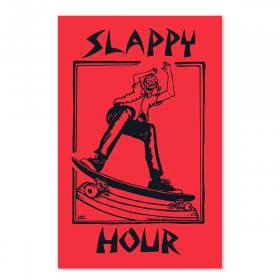 Black Label Slappy Hour Possessed To Slap Sticker - Red 2.5" x 4"