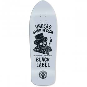 10.25x31.5 Black Label Undead Smokin' Club Riky Shape Deck - Silver Dip