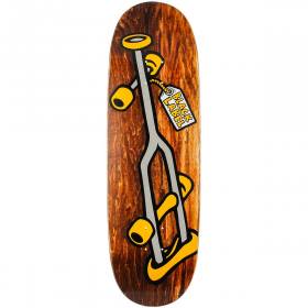 9.5x32.5 Black Label Crutch Egg Shaped Deck - Brown Stain
