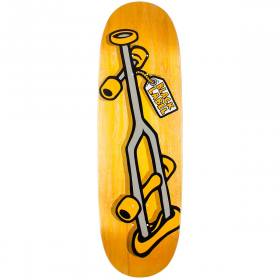 9.5x32.5 Black Label Crutch Egg Shaped Deck - Yellow Stain
