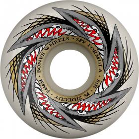 54mm 101a Bones SPF P5 Sidecut Sharknado Wheels - White/Gold