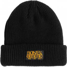 Bones Wheels Pushing Up Daisies Cuff Beanie - Black