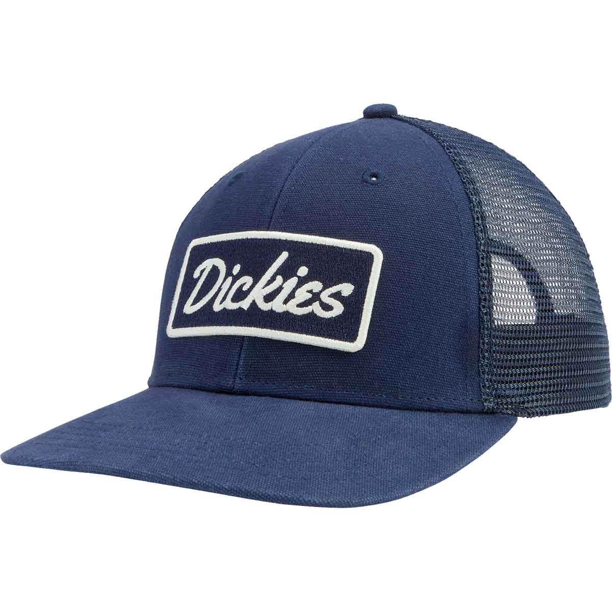 Dickies Embroidered Patch Logo Mesh Trucker Hat - Ink Navy | SoCal ...