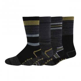 Dickies Striped Performance Crew Socks 4-Pack - Green Moss