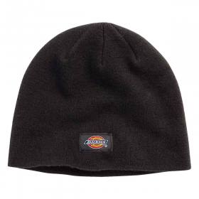 Dickies Woven Logo Label Low Profile Skull Beanie - Black