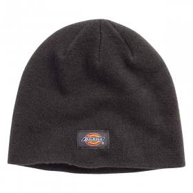 Dickies Woven Logo Label Low Profile Skull Beanie - Charcoal