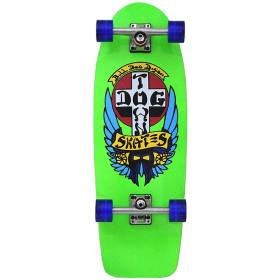 Dogtown OG Bull Dog 70s Classic Premium Complete Skateboard - Lime Green Full Dip 10x30