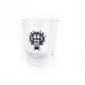 Dogtown Cross Logo Shot Glass 2oz - Clear/Black