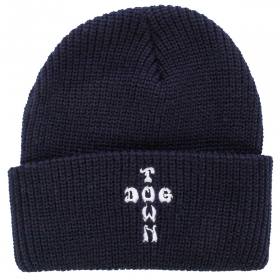 Dogtown Cross Letters Cuff Beanie - Navy Blue