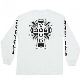 Dogtown Cross Logo Long Sleeve T-Shirt - White/Black