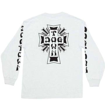 Dogtown Cross Logo X Venice Long Sleeve T-Shirt - White | SoCal 