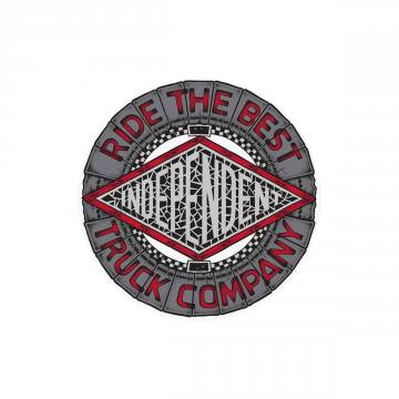Independent Trucks Mako Tile Clear Mylar Sticker - Grey/Red 5