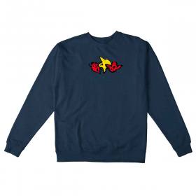 Krooked Ladybug Crewneck Sweatshirt - Navy Heather