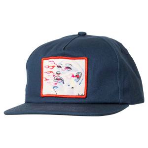 Krooked Stare Snapback Hat - Navy