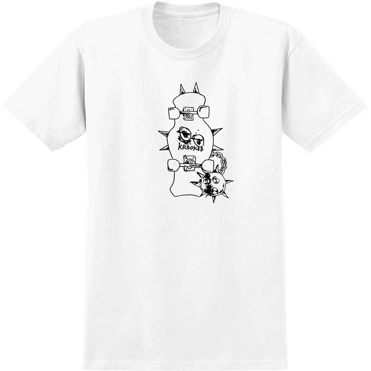 Krooked Skateboards Mace TShirt White/Black SoCal