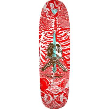 Powell Peralta Ray Bones Rodriguez Skull & Sword 04 Pro Flight Shaped 192  Skateboard Deck - Red/White 9.265x32 | SoCal Skateshop