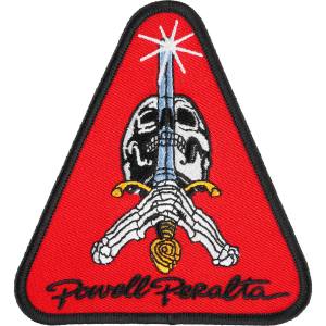 Powell Peralta Skull & Sword Patch - Red 4.5" x 4.75"