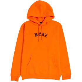 Real Script Pullover Hoodie - Safety Orange/Black