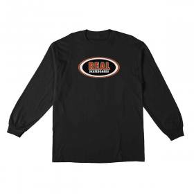 Real Oval Long Sleeve T-Shirt - Black/Burnt Orange/White