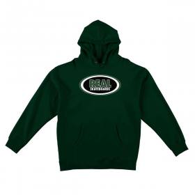 Real Oval Pullover Hoodie - Dark Green/Black/White