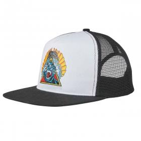 Santa Cruz Natas Screaming Panther High Profile Mesh Trucker Hat - Black/White