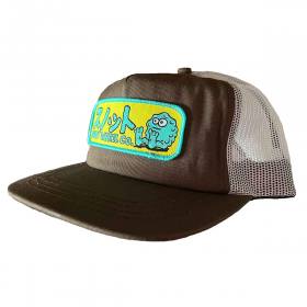 Snot Wheels Classic Japanese Mesh Trucker Hat - Brown