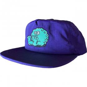 Snot Wheels Wide Boy Booger Logo Nylon Snapback Hat - Purple