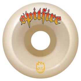 54mm 99a Spitfire Formula Four Conical Full Shape Venom Script Wheels - Natural