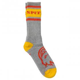 Spitfire Wheels Classic 87 Bighead Crew Socks - Heather/Red/Yellow