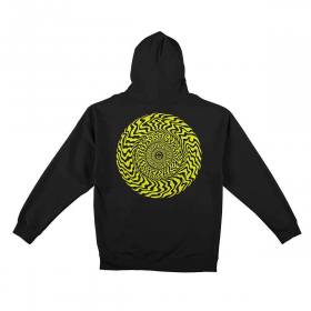 Spitfire Wheels Swirled Classic Youth Pullover Hoodie - Black/Safety Yellow