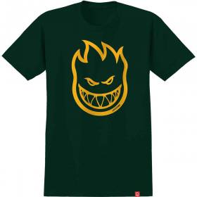 Spitfire Wheels Bighead Youth T-Shirt - Forest Green/Gold