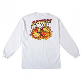 Spitfire Wheels Hell Hounds II Long Sleeve T-Shirt - White/Multi-Color