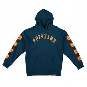 Spitfire Wheels Old E Bighead Fill Sleeve Pullover Hoodie - Slate Blue/Gold