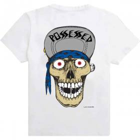 Suicidal Skates Punk Skull T-Shirt - White/Silver Hat