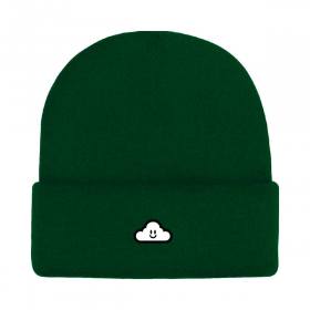 Thank You Cloudy Cuff Beanie - Forest Green