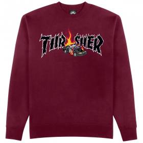 Thrasher Cop Car Crewneck Sweatshirt - Maroon