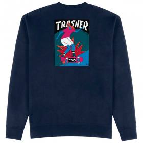 Thrasher Trasher Hurricane Crewneck Sweatshirt - Navy