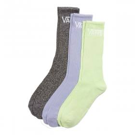 Vans Classic Crew Socks 3-Pack - Shadow Lime Size  9.5-13