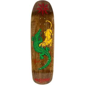 9x32.5 Welcome Jake Yanko Swamp Fight On Panther Shaped Deck - Brown Stain