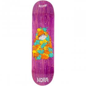 8.25x31.98 Welcome Nora Vasconcellos Purr Pile on Pop Deck - Purple Stain