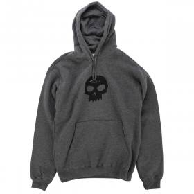 Zero Single Skull Pullover Hoodie - Charcoal Heather/Black