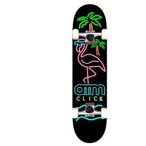 ATM Click Neon Flamingo Soft Wheel Complete Skateboard - 8x31.75