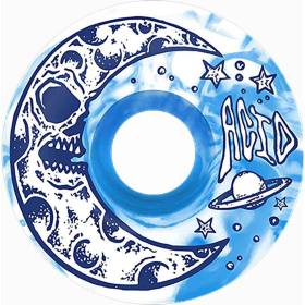 53mm 99a Acid Chemical Co Type A Moon Side Cuts Wheels - Blue/White Swirl