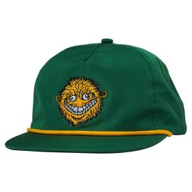 Antihero Grimple Embroidered Rope Snapback Hat - Dark Green/Orange