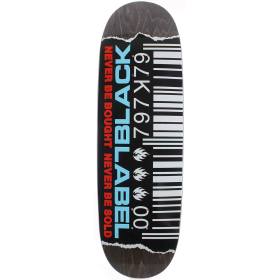 9.5x32.125 Black Label Ripped Barcode Shaped Deck - Black Stain