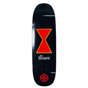 9.25x32.25 Black Label Black Widow Shaped Deck - Black