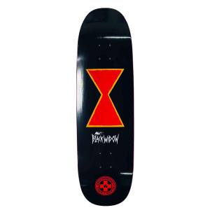 9.25x32.25 Black Label Black Widow Shaped Deck - Black