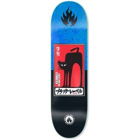 8.75x32.25 Black Label Elijah Akerley Black Cat Deck - Blue Stain