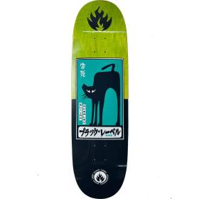 9x32.25 Black Label Elijah Akerley Black Cat Custom Egg Shaped Deck - Green Stain
